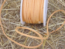 Lederband 25 m 3 mm in Orange