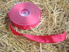 Schleifenband mit Drahtkante Rot