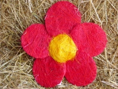 Sisal Blüte 25 cm Rot / Orange