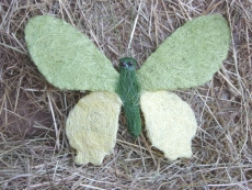 Sisal Schmetterling Groß Grün