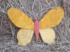 Sisal Schmetterling Groß Orange