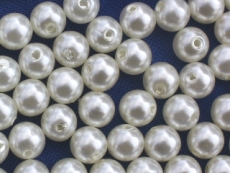 Große Portion - ca. 960 Stück - Perlen Creme 8 mm