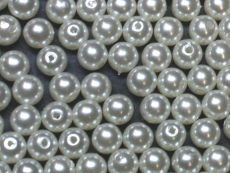 Große Portion - ca. 960 Stück - Perlen Weiß 8 mm