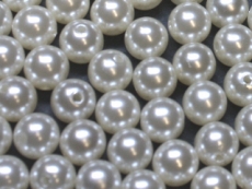 Große Portion - ca. 500 Stück - Perlen Weiß 10 mm