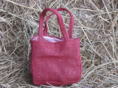 Jute Pflanztasche Rot Groß mit Henkel