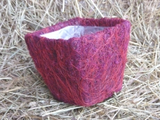 Sisal Kübel 11 x 11 cm Bordeaux