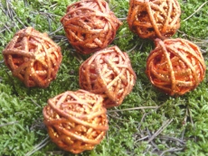 Willow Ball Orange glitzer 3,5 cm