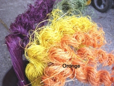 Curly Gras Strang / Zopf Orange