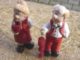 Oma und Opa Keramik Figuren mit Herz 13 cm