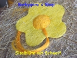 Sisal Blüte 25 cm Gelb / Orange mit Schweif