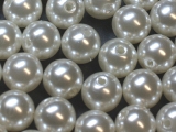 Große Portion - ca. 300 Stück - Perlen Weiß 12 mm