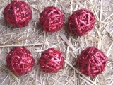 Willow Ball Rot glitzer 3,5 cm